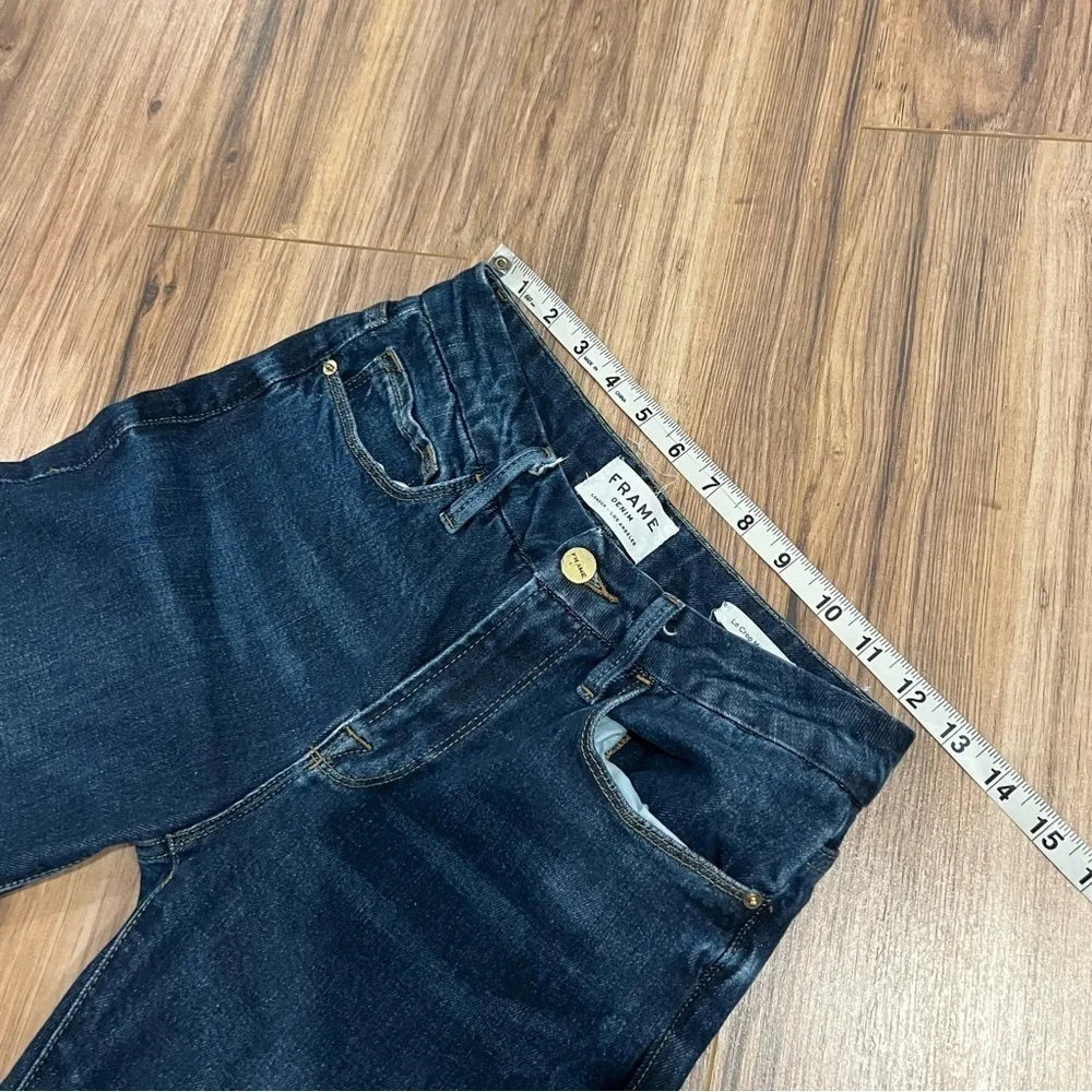 FRAME - Le Crop Mini Boot Jean Shredded Raw Hem in Bayberry